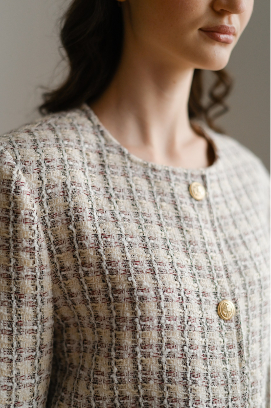 Жакет из твидовой ткани